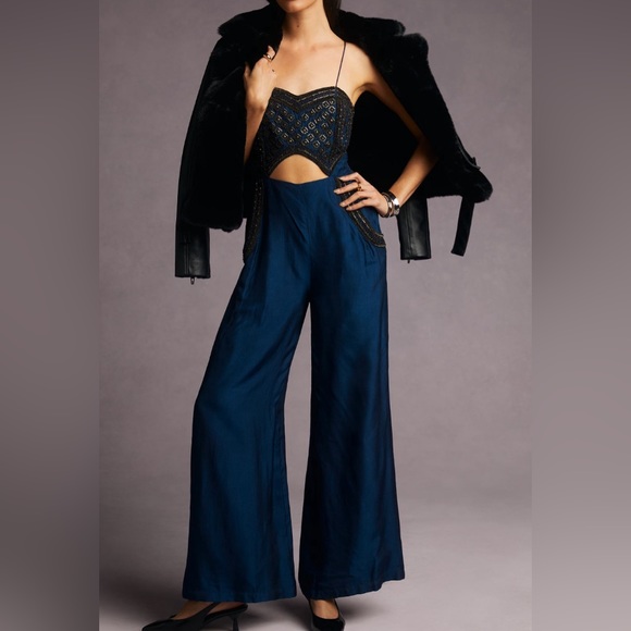 Anthropologie Pants - Pinnacle by Shruti Sancheti Embroidered Jumpsuit